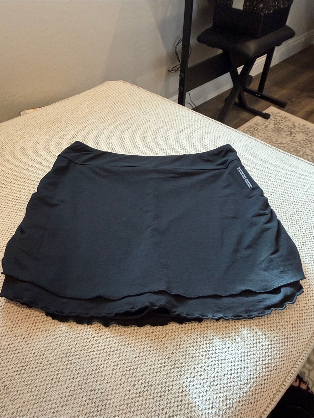 Black Women's Active Skort - Versatile Layered Skirt